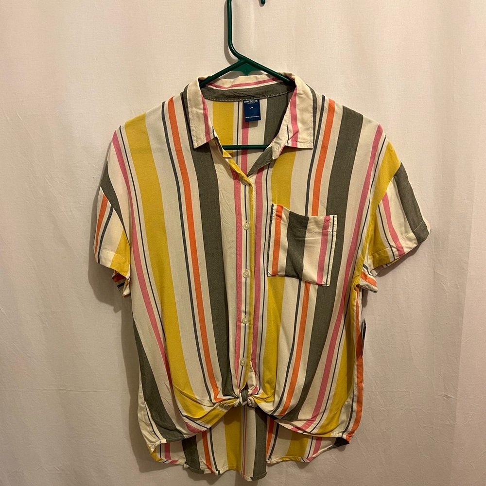 Arizona Jean Co. size L color French  Ivory  with strips